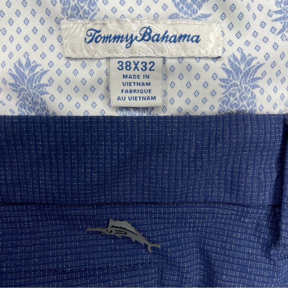 Tommy Bahama Pants Mens 38x32 (Fits 38x31) Blue Chip Shot 5 Pocket Performance - Picture 2 of 13